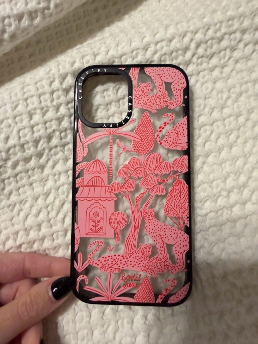 Casetify x Bodil Jane Pink Illustrated iPhone Case 16plus, MagSafe!